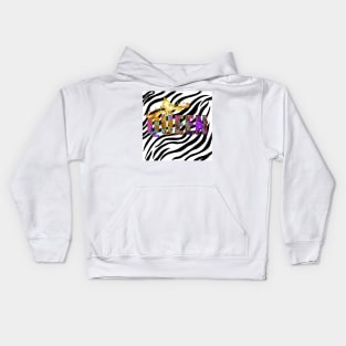 Queen On Zebra Kids Hoodie